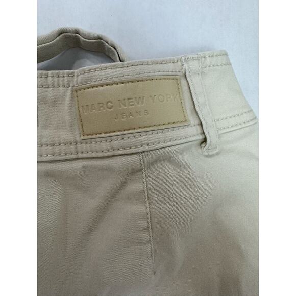 Marc New York Cargo Pants Cream Pockets Belt Cotton Grunge Wide Leg - Size 4 - Picture 6 of 10